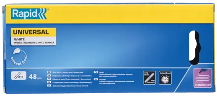Rapid 12 mm lijmpatronen Universeel Wit