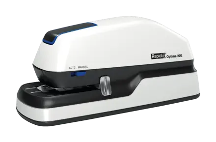 Capsator electric Rapid OPTIMA, cu adaptor, 20 coli, cutie, 1000 capse Optima 56 incluse