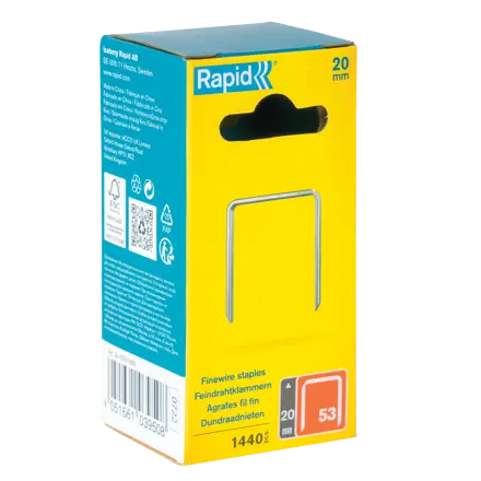 Graffe Rapid tipo 53 filo fine da 20 mm