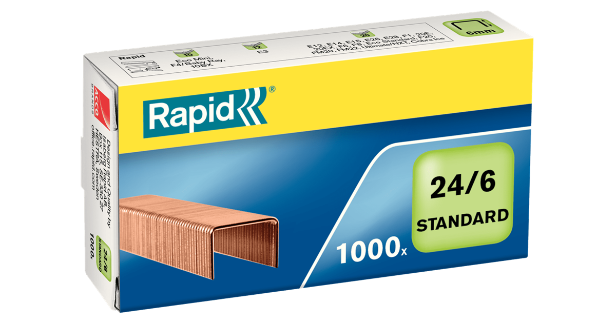 GRAPA 24/6 STANDARD STAPLES RAPID CAJA 1000