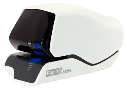 Capsator electric Rapid Supreme 5025e, cu adaptor, 25 coli, capsare plata, caseta cu 1500 capse inclusa