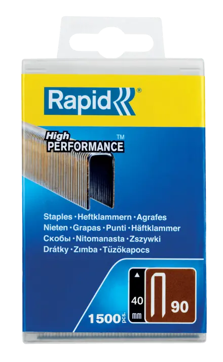 Узкие утолщенные скобы Rapid No. 90 40 мм