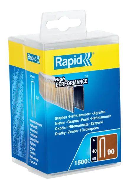 Узкие утолщенные скобы Rapid No. 90 40 мм