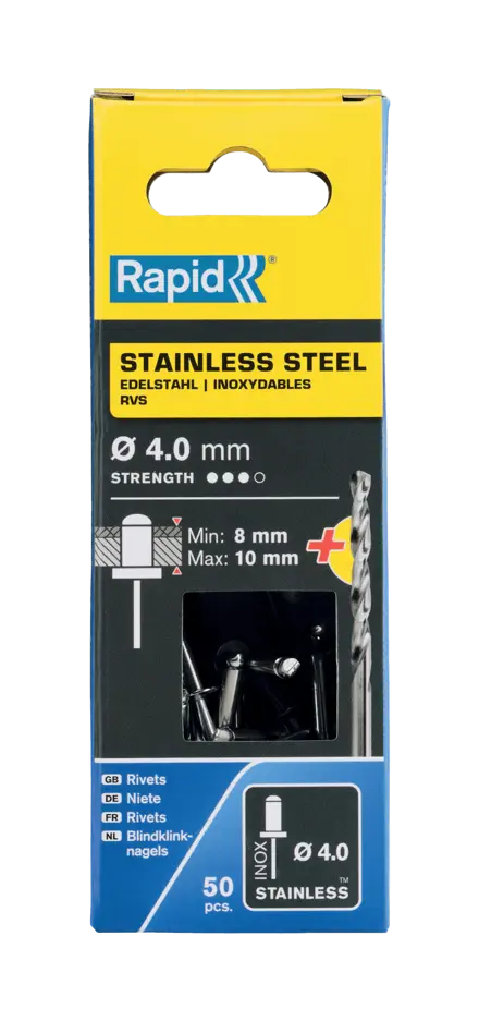 Rivetti Rapid Acciaio INOX Ø4.0 x 14 mm