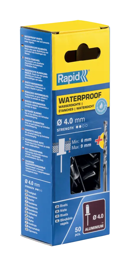 Rapid vandtæt nitte Ø 4,0 x 12 mm