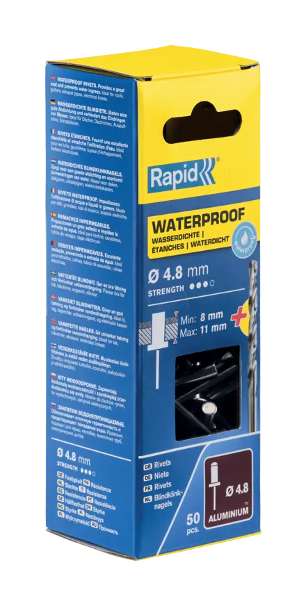 Rapid vandtæt nitte Ø 4,8 x 14 mm
