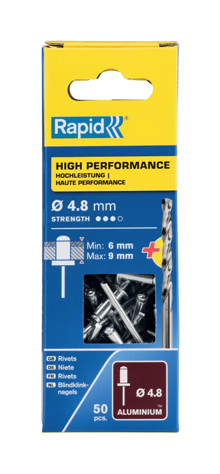 Remaches de alto rendimiento Rapid de Ø4.8x12 mm