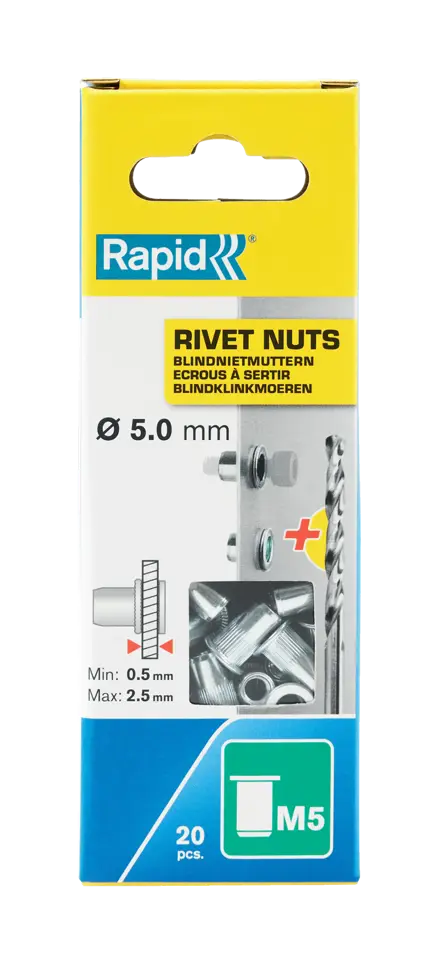 Rapid nittebolte M5