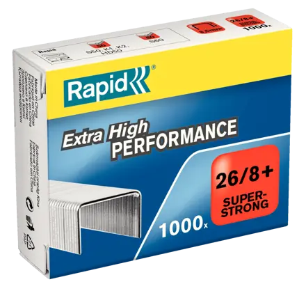 Agrafes Rapid SuperStrong 26/8+. Boîte de 1000