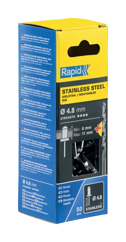 Rapid RVS blindklinknagels Ø4,8 x 14 mm