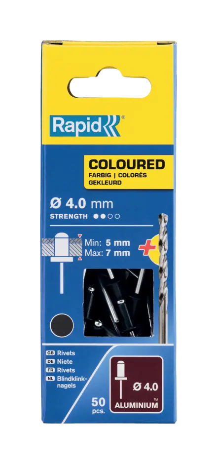 Rapid Farvet blindnitte Antracitgrå Ø4,0 x 10 mm