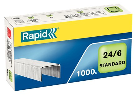 Rapid Staples Chrome 24/6 Box of 1000 ** FREE P & P ** 